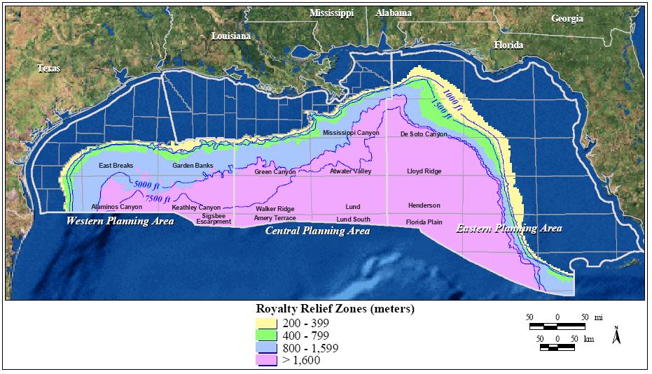 Depth Chart Gulf Of Mexico Depth Map