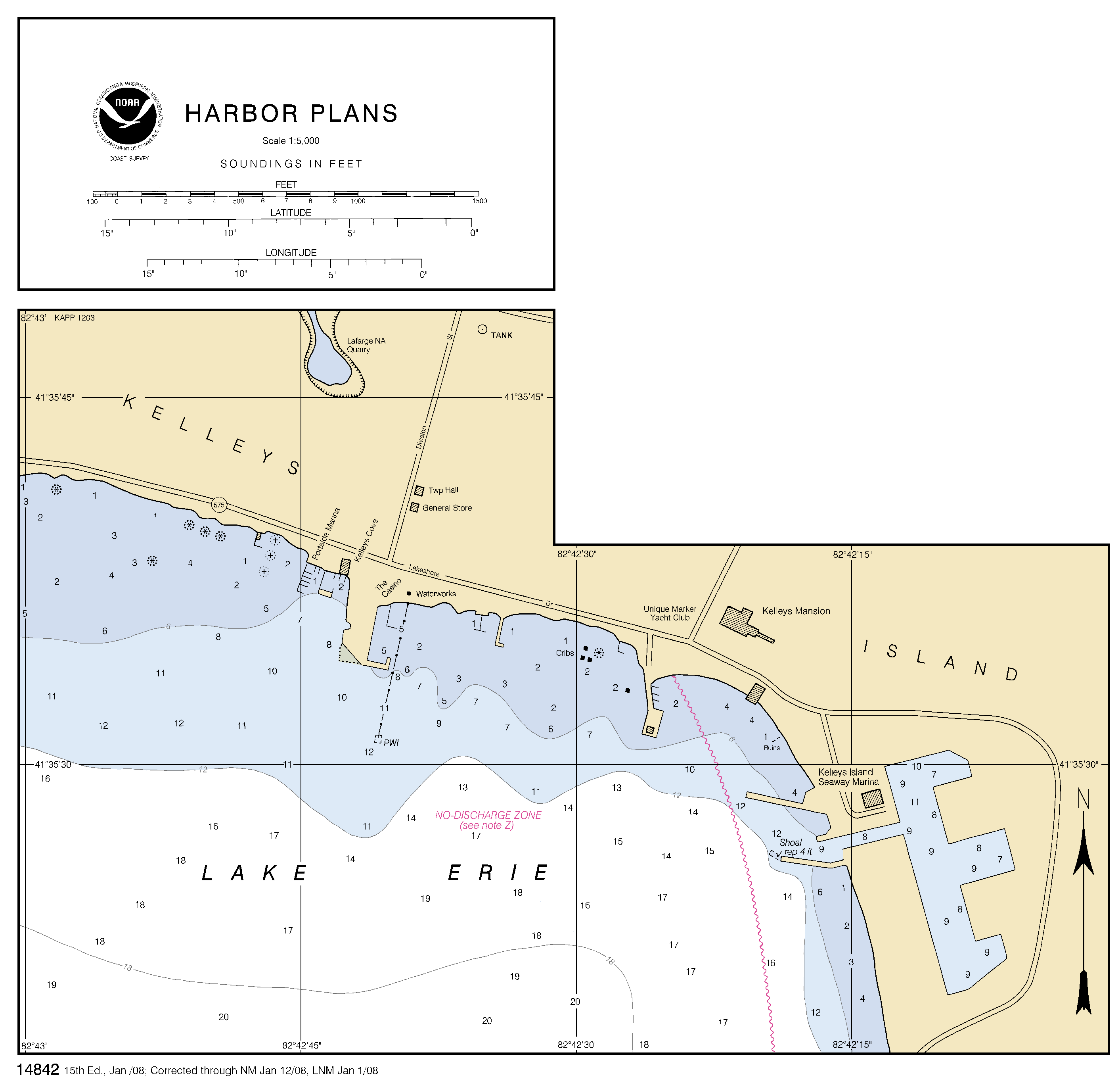 Harbor Plans Number Three 37 Right Nautical Chart Charts Maps ...