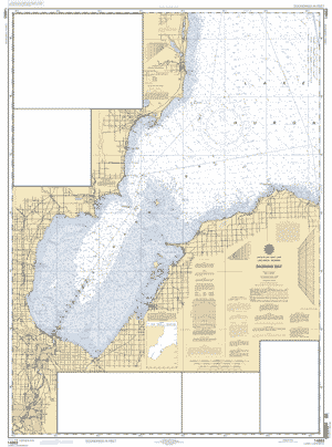 saginaw bay chart nautical map michigan charts maps