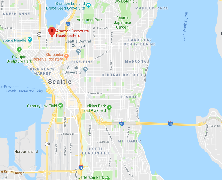 Amazon Headquarters Seattle Map